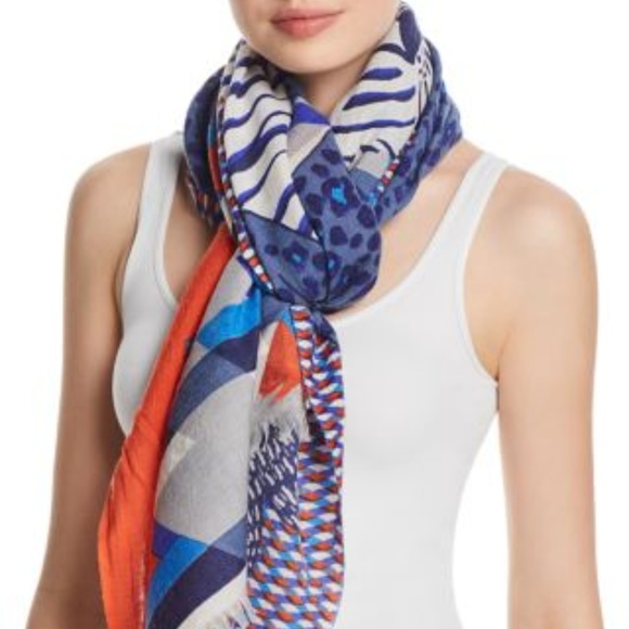INOUITOOSH Accessories - INOUITOOSH ETOLE DUO BLUE CORAL SCARF